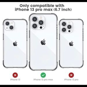 iPhone 13 pro max clear phone case n screen pro